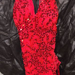 SCALA red sequin formal mini dress Size 00 Photo 0