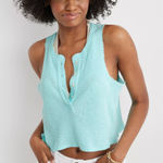 Aerie Sunspun Waffle Cropped Tank Top Photo 0