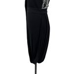 Karen Millen Surplice Drape Front Abstract Print Side Dress Black Size US 6 Photo 8