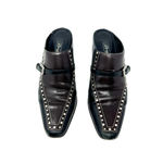 Brighton  size 7.5 black‎ & dark brown heeled mules 2195 249 Photo 1