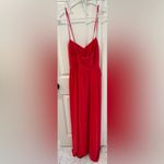 Badgley Mischka Red Floor Length Dress Photo 3