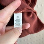 Aerie  Lace Up Oversized Hooded Long Sleeve Sweatshirt Sz XS‎ Rust Red Photo 4