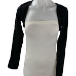 ZARA  Black Long Sleeve Open Front Bolero Shrug Cover Up Short Cardigan Top Sz S Photo 0