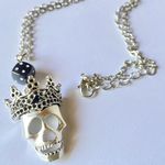 Handmade goth punk Victorian funky skull & black dice necklace💀🖤🍃🎲⭐️🤘 Photo 0
