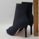 Catherine Malandrino  Nitty Stretch Ankle Pull On Open Peep Toe Sock Heel Boot 9 Photo 1