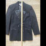 Christian Dior Vintage Double Breasted Black Wool Tuxedo Blazer Size 6 Photo 2