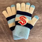 Never Worn Seattle Kraken SGA Winter Classic Knit Gloves 12/29/23 Game Vs Flyers Blue Photo 0