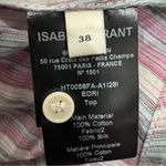 Isabel Marant  cotton Pink striped Eori dagger collar button-front blouse NEW Photo 6