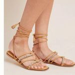 Anthropologie  Puka Ankle-Tie Sandals Size 8M Photo 0