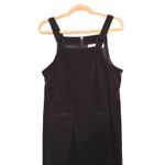 Kathy Ireland 90s Womens Overall Dress Size S Brown Faux Suede Grunge Cottage Photo 1