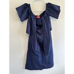 Catherine Malandrino  Blue SLEEVELESS LINED DRESS BUTTONS GATHERING‎ 2 XS Photo 2