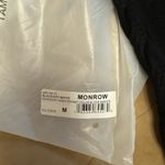 NWT Monrow Supersoft Sweater Knit Color block sweat pant Black Size M Photo 7