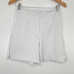 French Connection New Womens White Blue Pinstripe Tailored Fit Shorts US 0 Photo 1