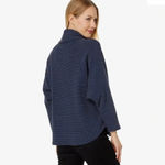 Lilla P Textured Waffle Oversized Easy Turtleneck Gray Photo 3