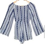 Cupcakes and Cashmere Armani‎ Blue White Embroidered Romper Small MSRP $120 Photo 5