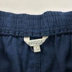 Briggs New York Washed Navy Linen Blend Wide Leg Lounge Pant L Photo 3
