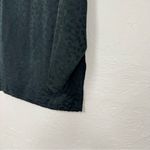 Eileen Fisher Black Silk Floral Print Lagenlook Boxy Fit Blouse Womens Small Photo 5