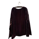 J.Jill  rayon and silk fig purple stretch velvet top NWT Photo 1