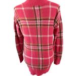 Ann Taylor Jacquard Plaid Boyfriend Cardigan Jubilee Red Size XS Photo 4