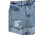 Hollister Curvy Ultra High Rise 3" Shorts Womens 27 Light Wash Distressed Tomboy Photo 1