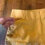 Loft  High Waist Shorts 4 Mustard Yellow Embroidered Detail Photo 5