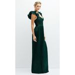 After Six  Dramatic Ruffle Edge Convertible Strap Metallic Pleated Maxi Dress Photo 9