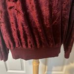 Michael Stars red velvet asymmetrical long sleeve pullover Photo 4