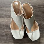 Adrienne Vittadini  Cream Wedge Sandals 8.5 Women’s Patent Leather Photo 4