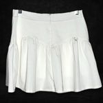 Princess Polly Tennis Mini Skirt Flouncy Hemline Back Zip Cotton White Women’s 6 Photo 2