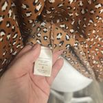 West Kei Brown Button-Up Blouse with Tie Front Photo 6