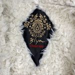 Johnny Was NWOT  Fur & Faux Suede Floral Embroidered Coat Pockets Size S Grey Photo 8