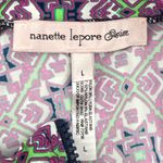 Nanette Lepore Swim Mellorca Long Sleeve Rash Guard Top Purple Print Size Large Photo 5