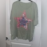 Source Unknown Layered Fabric Star Patchwork MintGreen Oversized T Shirt Y2K Indie Americana XL Photo 10