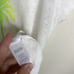 Aerie White Short Sleeve Crew Neck Graphic Palm Trees Linen T-Shirt Small Photo 9