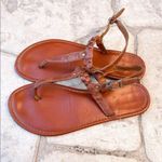 Cathy Jean  Light Brown Braided Sandals Photo 0