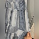 Betsey Johnson  Stripe Play Yarn-Dye  Tiered Maxi Dress Blue Small size Gingham Photo 7
