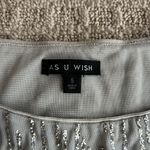 As You Wish Y2K Retro VTG Gray Sparkly Glitter Cropped Crop Top 3/4 Sleeve As U Wish Zip Photo 4