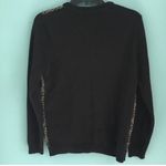 Lands' End Lands’ End Zip Front Cardigan Sweater Black Tweed Look Medium 10 12 Photo 2