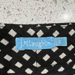 J. McLaughlin  Size 2 Dress Pants Black Cosmo Gingham Flat Front Straight Leg Photo 2