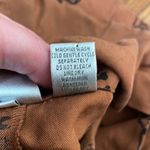 Chico's Silk Blazer Jacket Brown Asian Script Print Button Front Size 2 US L Photo 6