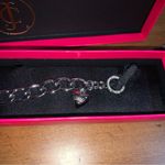 Juicy Couture  Silver Heart B-Charm Link Bracelet Toggle Closure Photo 3