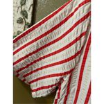 Take Two size EU 42 or US 10 seersucker tiered 100% cotton made in turkey dress Red Photo 5