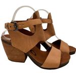 OTBT  Brown Leather Lee Heeled Sandals Size 7.5 Photo 0