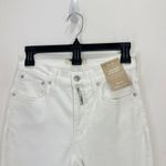 Madewell Kick Out Crop Jeans Pure White Stretch Mid Rise Flare Denim US 25 NWT Photo 8
