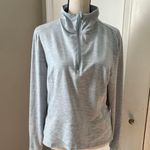 Apana Women’s  Running Thumbhole Sleeve 1/4 Zip Pullover Top Slate Blue large Photo 0