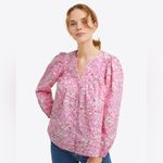 Draper James  NWT Button Down Top in Pink Shadow Floral size 2x Photo 1