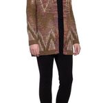 Lucky Brand Wool-Blend Metallic Stitch Lux Cardigan, Brown Size S New w/Tag Photo 9
