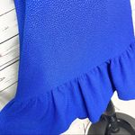 Tracy Reese Plenty by Sapphire Blue Sleeveless Ruffle Hem Shift Dress Size 6 Photo 8