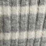 Old Navy  Gray White Striped Shimmer Sparkle Split Hem Ribbed Sweater size S Photo 5