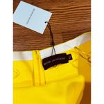 Brandon Maxwell Yellow Strapless Knit SunDress with Bell Mini Skirt sz L Size L Photo 2